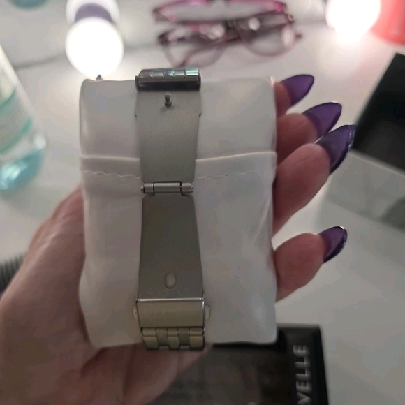 Caravelle Silver Watch with Black Dial - Picture 4 of 8